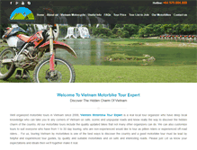 Tablet Screenshot of hanoimotorcycletour.com